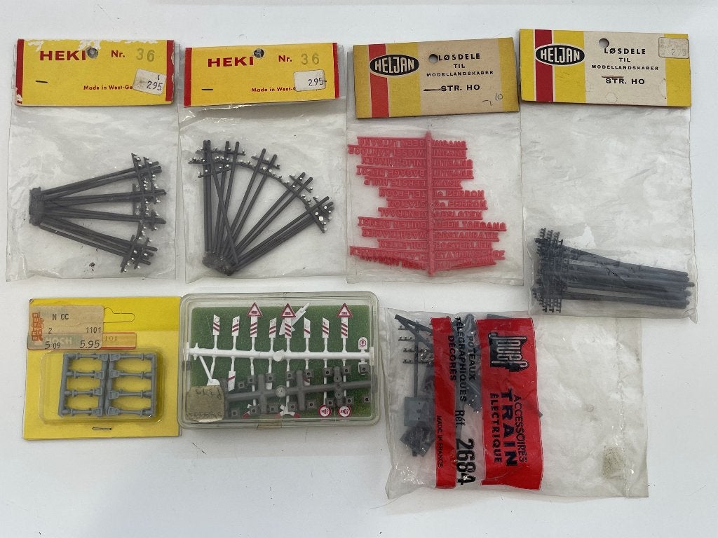 Partij Heki, Heljan, Noch, Kibri en Jouef baan aankleding, Gelijkstroom of Wisselstroom, Brug, Tunnel of Gebouw, Ophalen of Verzenden