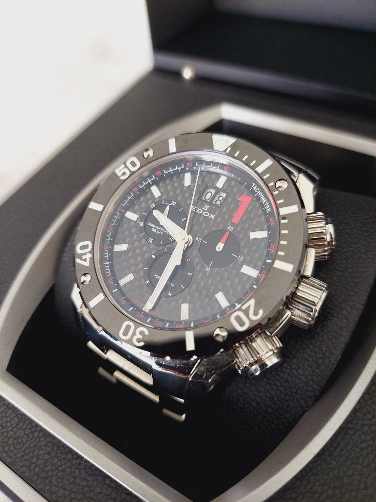 Edox Chronoffshore-1 Analog men's Watch-01115 3 N te koop!, Overige merken, Staal, Staal, Polshorloge