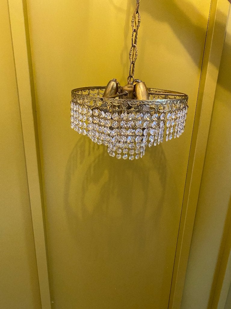 lamp met kristal, Ophalen, Gebruikt