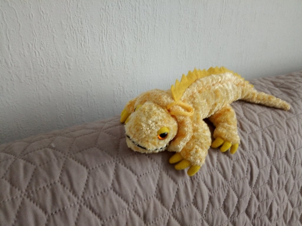 Gele Hagedis. Knuffel, Ophalen of Verzenden, Nieuw, Geel, Overige typen
