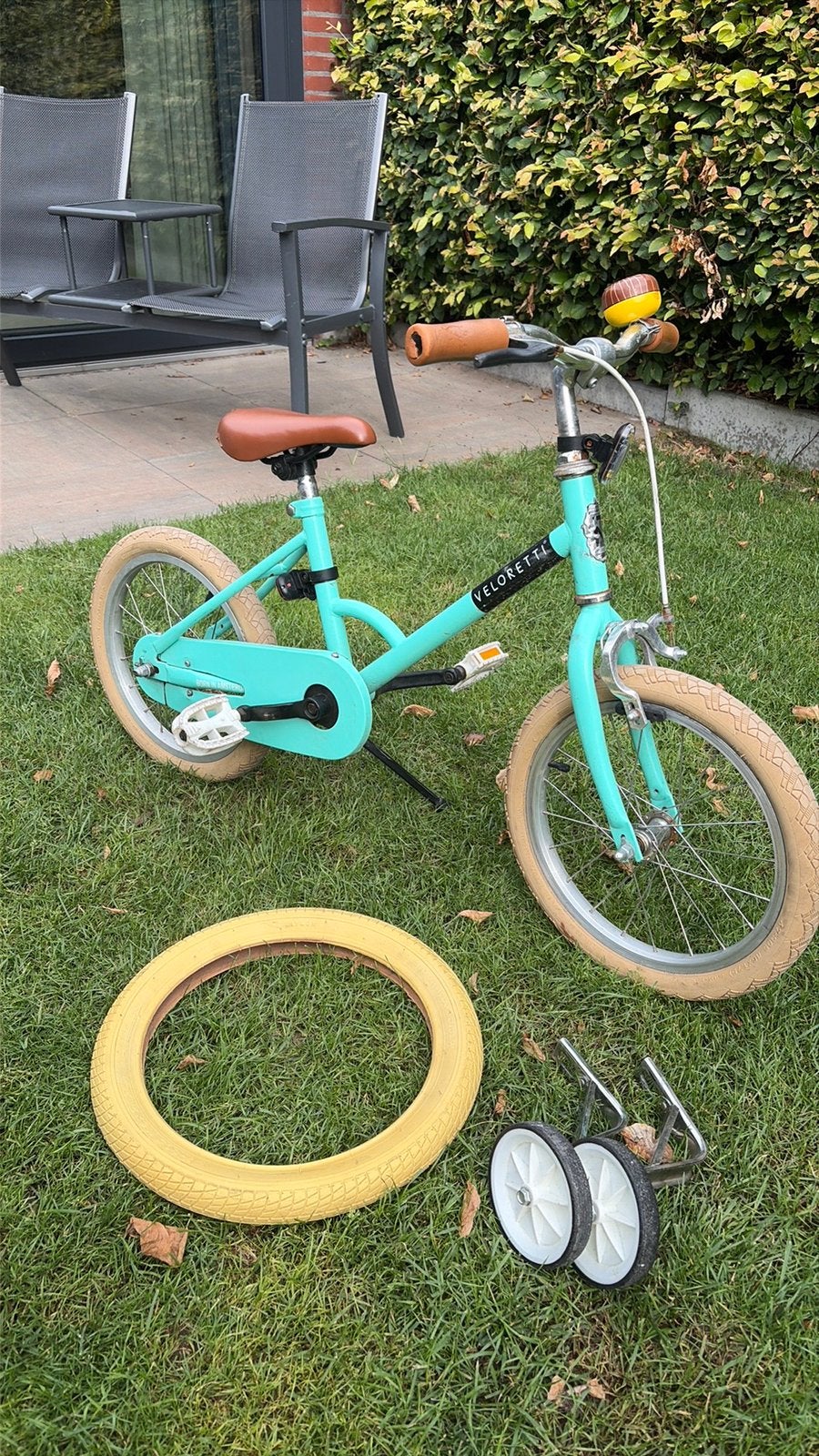 Veloretti kinderfiets, Ophalen of Verzenden, Zo goed als nieuw, 16 tot 20 inch, Zijwieltjes