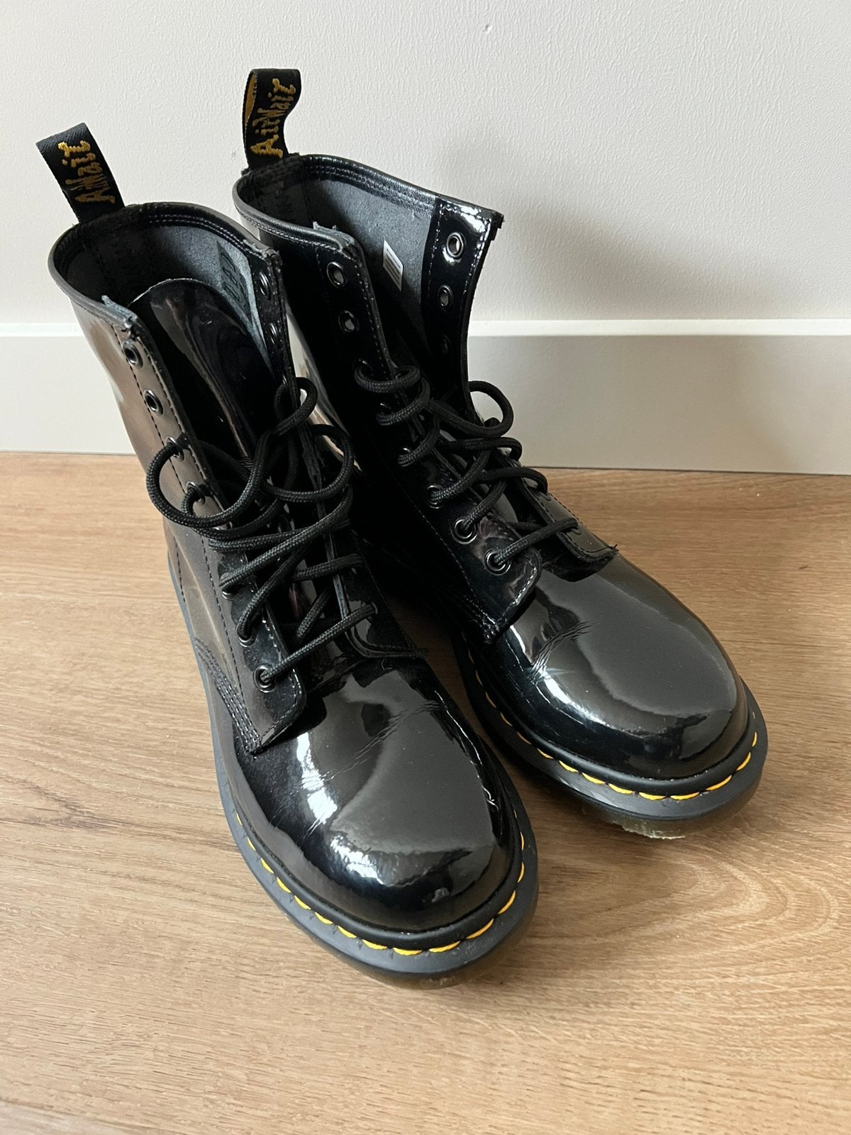 Dr. Martens lakleren laarzen 1460, maat 40 winterlaarzen, Zwart, Ophalen of Verzenden, Dr. Martens, Zo goed als nieuw