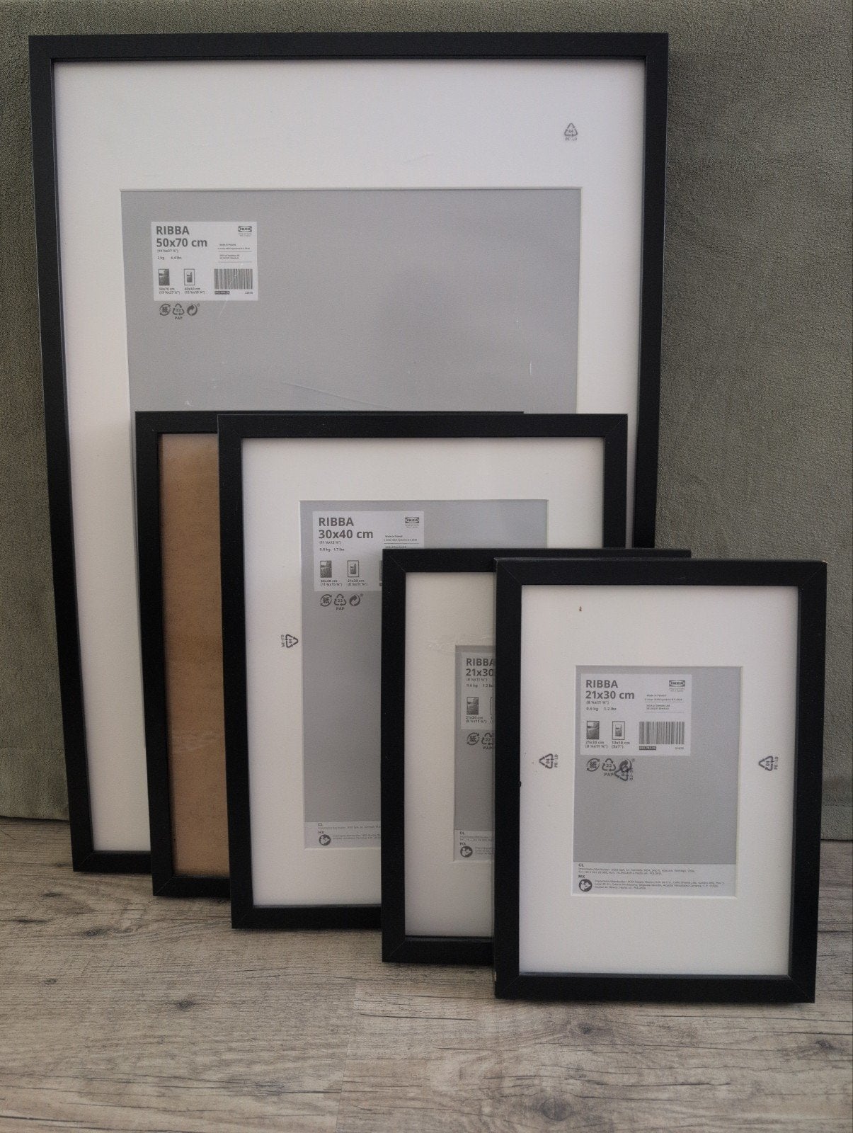 IKEA RIBBA Fotolijsten - Diverse Maten Zwart, Ophalen of Verzenden, Zo goed als nieuw, Fotolijst, Met ophangsysteem