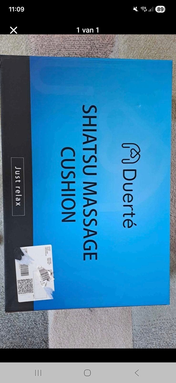 Shiatsu Massage Kussen - Duerté - Ontspanning Thuis, Ophalen of Verzenden, Zo goed als nieuw, Massagestoel of Kussen