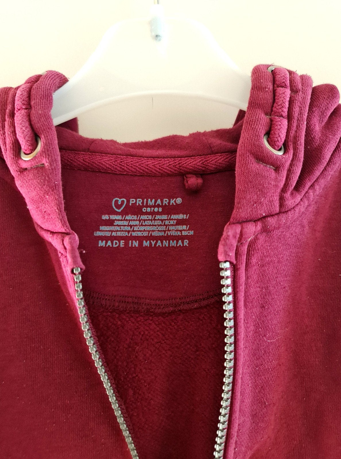 Bordeaux rood vest maat 6/116, Trui of Vest, Ophalen of Verzenden, Zo goed als nieuw, Primark