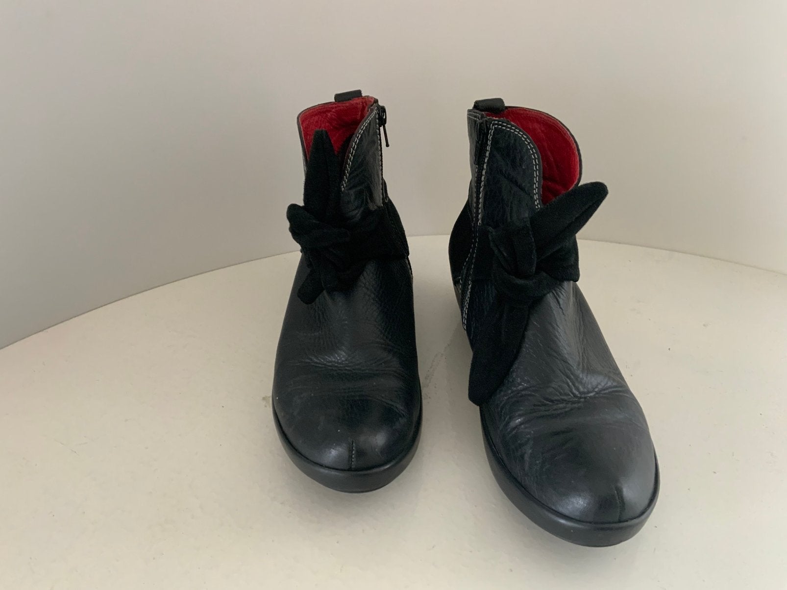 85W) wolky 41 zwarte leren enkellaarzen, Kleding | Dames, Zwart, Lage of Enkellaarzen, Ophalen of Verzenden, Zo goed als nieuw