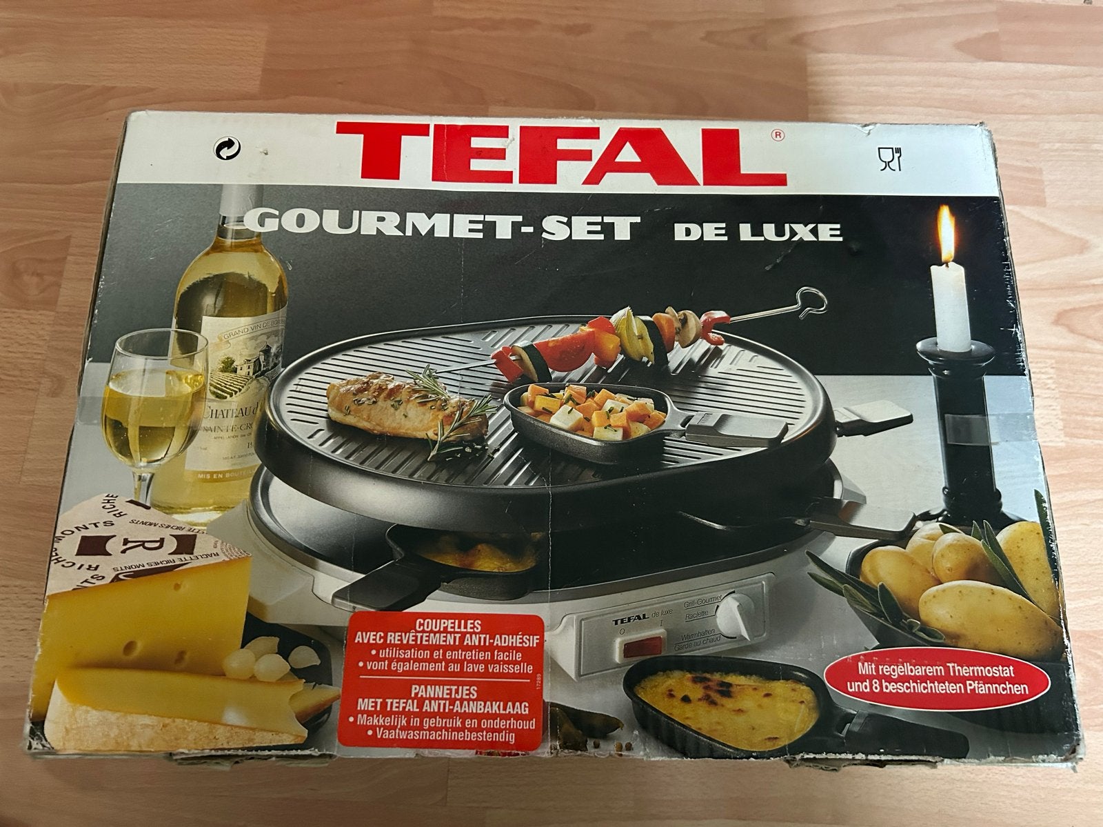 Tefal Gourmet-Set De Luxe Raclette Grill, Ophalen of Verzenden, Gebruikt