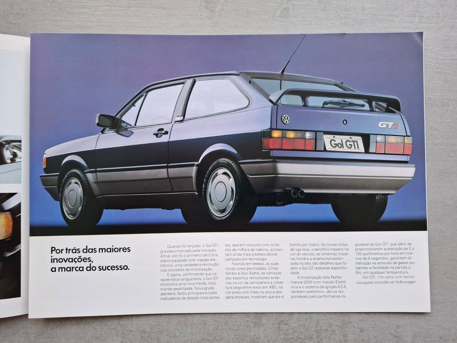 Braziliaanse Volkswagen Gol GTi folder - 1991, Ophalen of Verzenden, Zo goed als nieuw, Volkswagen