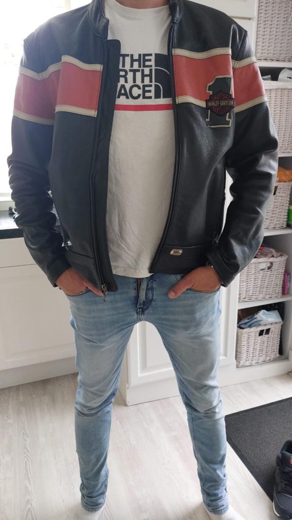 Orginele leren Harley-davidson jas., Motoren, Kleding | Motorkleding, Ophalen, Tweedehands, Heren, Jas | leer
