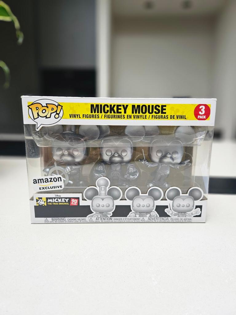 Funko Pop! Mickey Mouse 90 Jaar Amazon Exclusieve 3-pack, Ophalen of Verzenden, Zo goed als nieuw