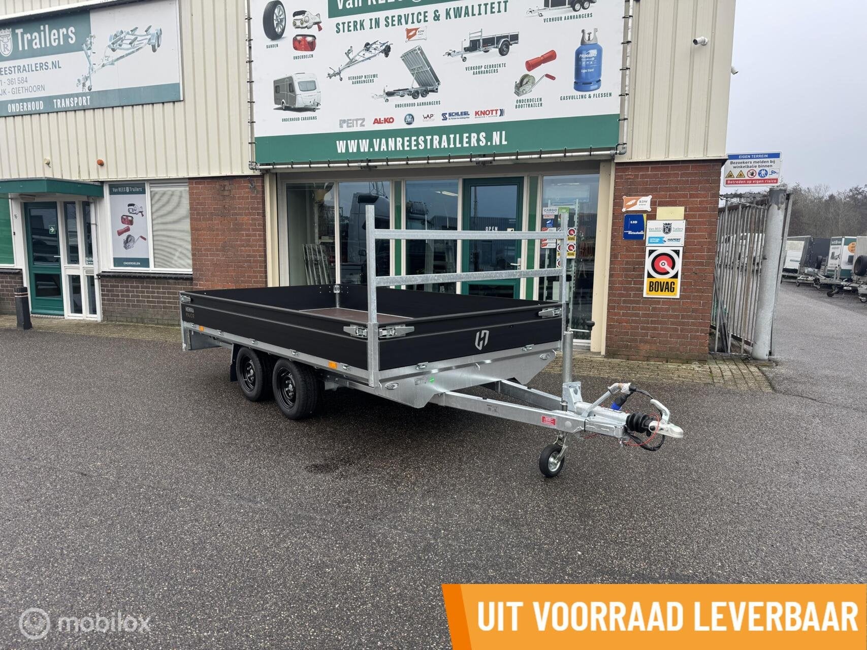 Henra plateau 350x180 2700kg black edition rijplaat sledes, Nieuw