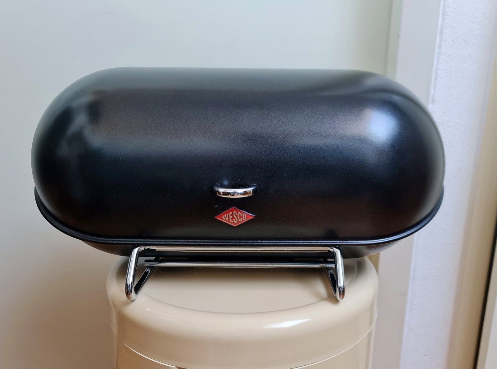 Wesco Breadboy broodtrommel zwart metallic zeer goede staat, Ophalen, Zo goed als nieuw, Zwart, Metaal