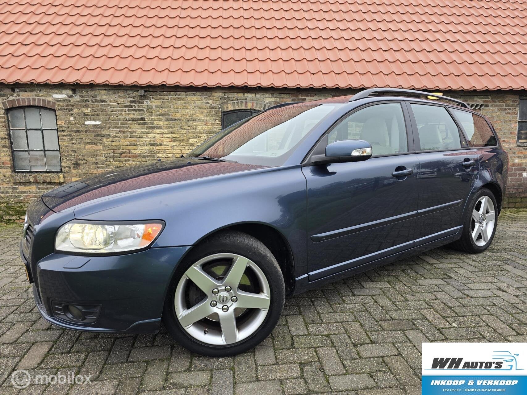 Volvo V50 2.4i R-Design Automaat! Open dak, Voorwielaandrijving, Euro 5, Blauw, 170 pk