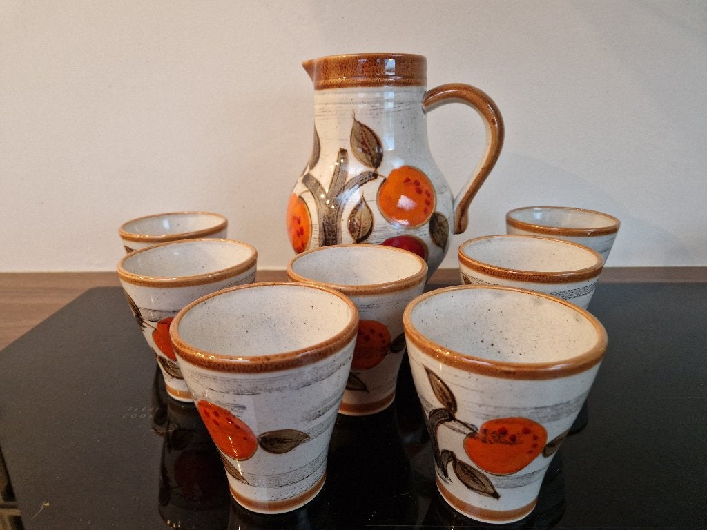 SMF Schramberg - Drinkset - Mandarin - Aardewerk, Antiek en Kunst, Ophalen of Verzenden