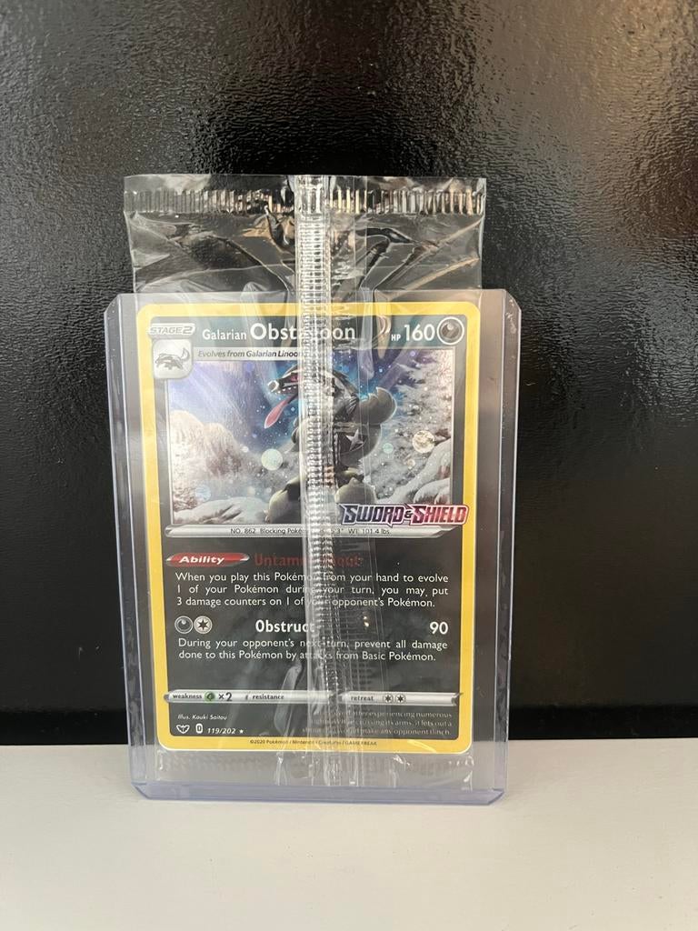 Galarian Obstagoon  119/202 - Sealed en Nieuw!, Ophalen, Nieuw, Losse kaart