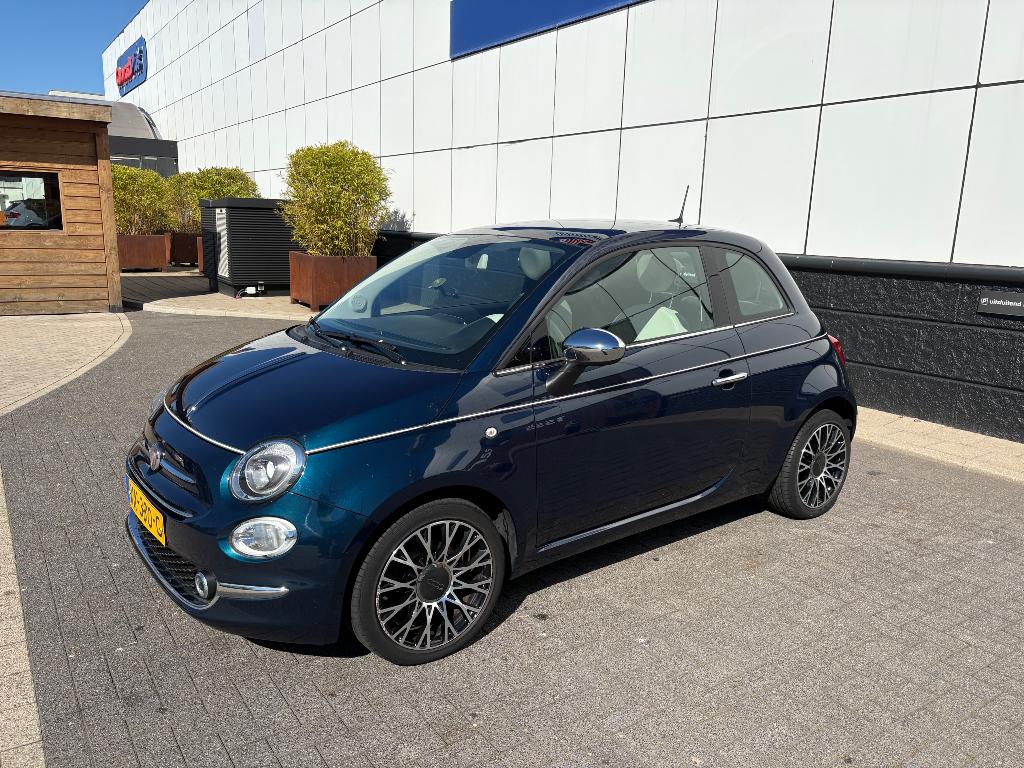 Fiat 500 Twinair Turbo 80pk 2019 Blauw, Voorwielaandrijving, Stof, 905 kg, Origineel Nederlands
