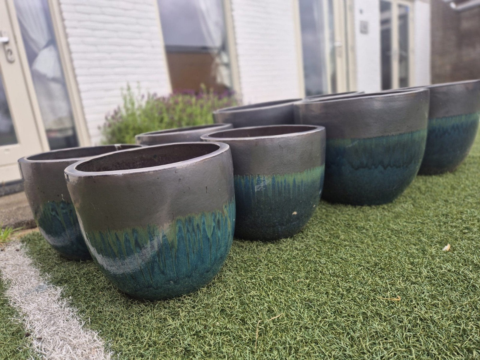 Hand gemaakte winterharde buiten potten zware kwaliteit., Tuin en Terras, Bloempotten, Ophalen, 40 cm of meer, Rond, Nieuw