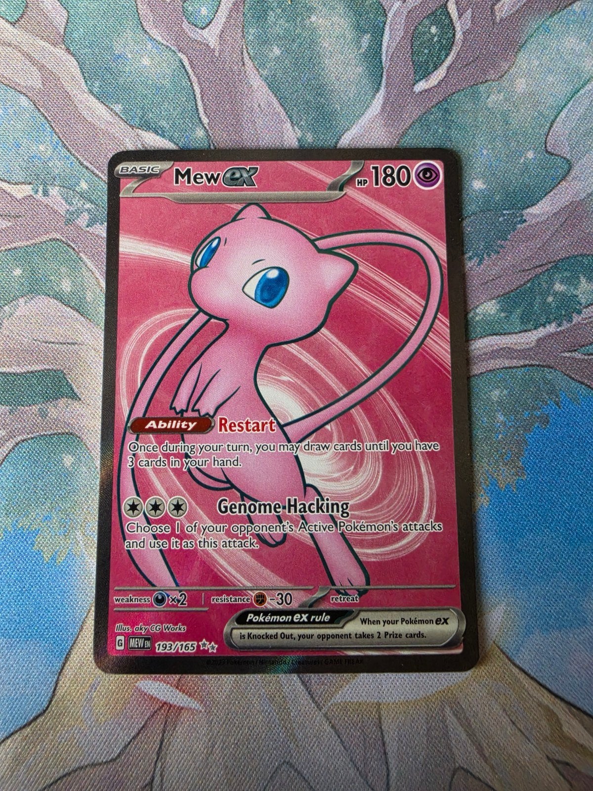 pokemon 151 mew ex full art 193/165, Ophalen of Verzenden, Nieuw, Losse kaart, Foil
