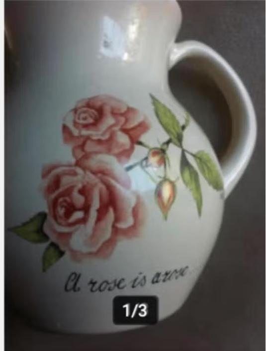 Siervaas A rose is a rose Br20cm H 17cm, Ophalen of Verzenden, Zo goed als nieuw, Overige kleuren