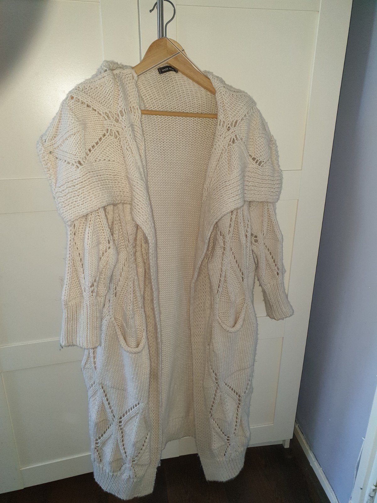 Nieuw gebreid vest, one size, crème/wit Bohomain boho zara, Ophalen of Verzenden, Nieuw, Maat 38/40 (M), Wit
