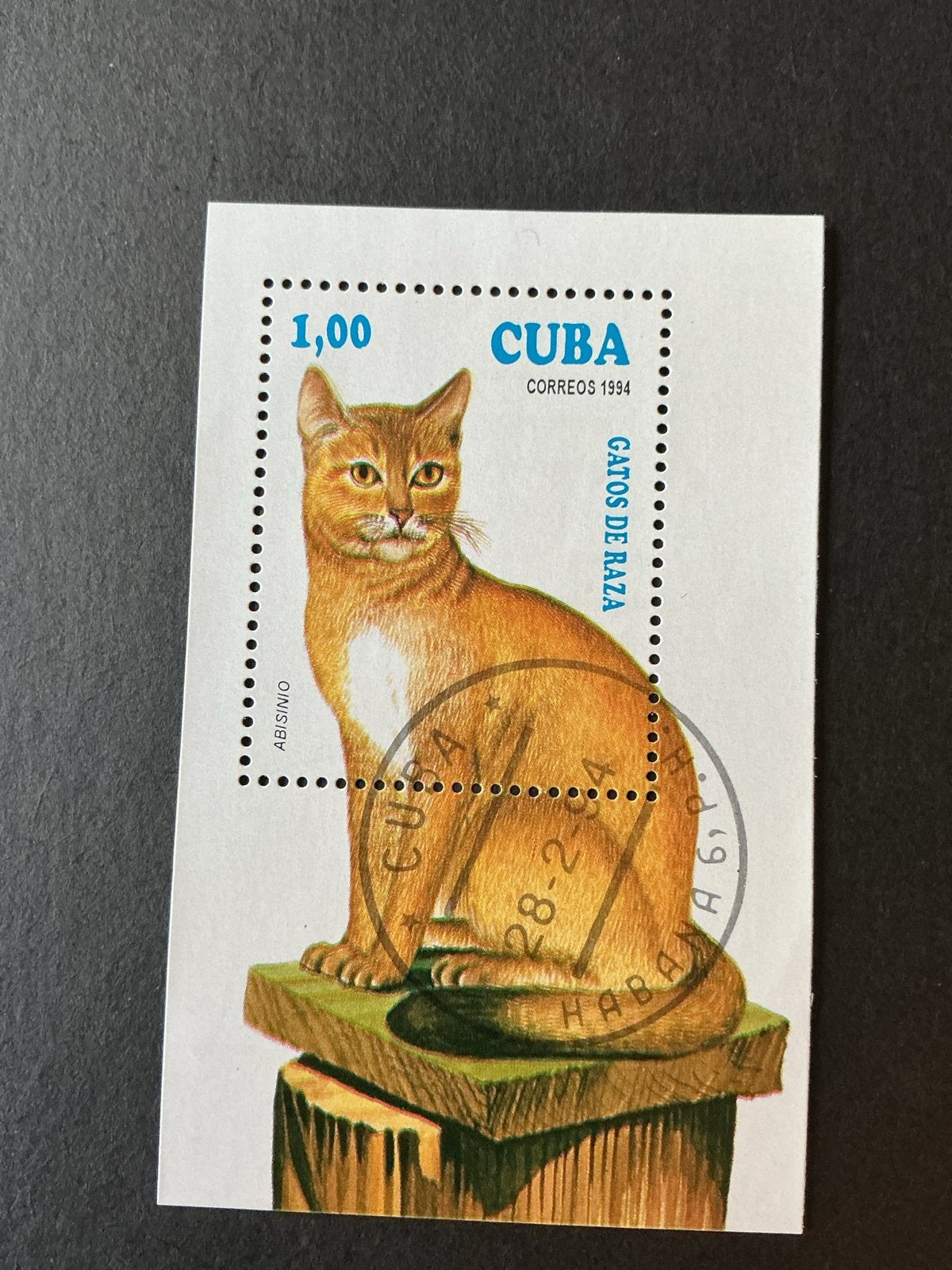 Cuba postzegel 1994 - Katten Katzen Cats, Verzenden, Gestempeld
