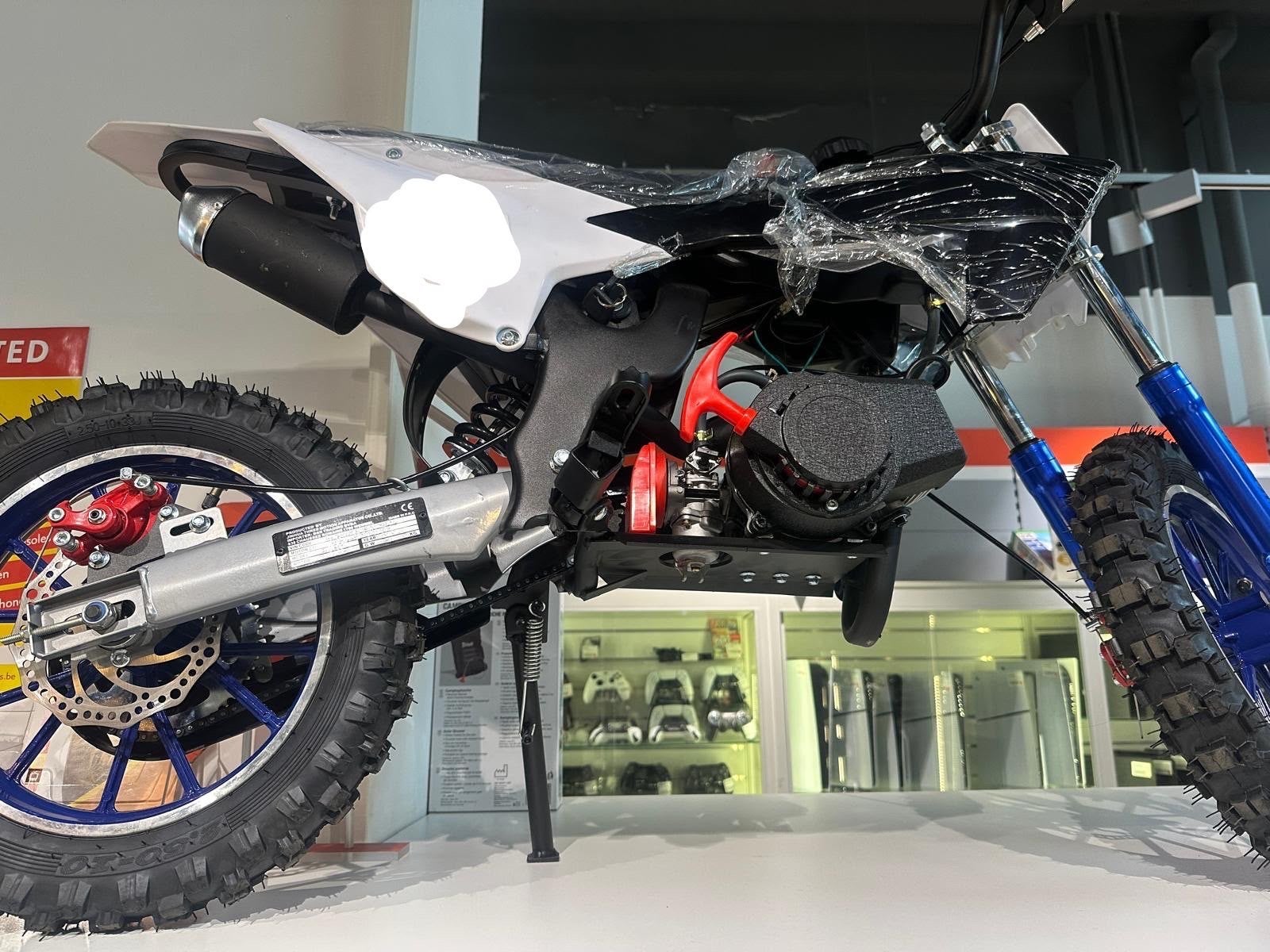 Nieuwe Benzine Mini Crossmotor – 25 km/u – Off-road, Fietsen en Brommers, Minibikes, Midibikes en Pitbikes, Ophalen of Verzenden