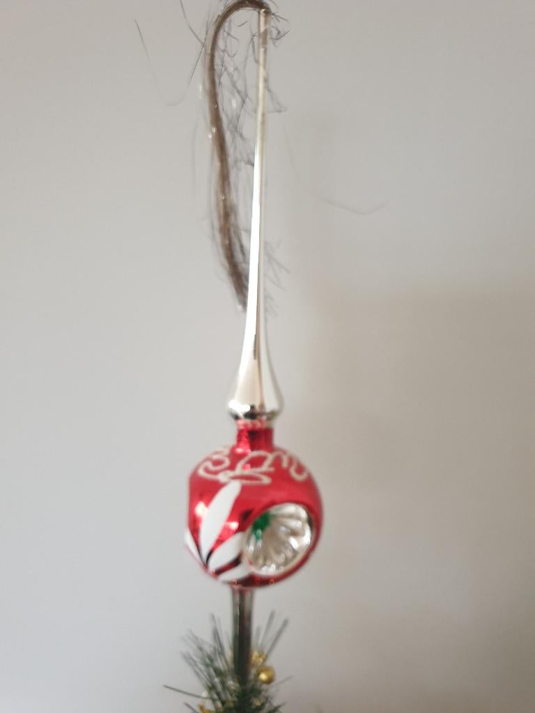 (HH) Vintage deukpiek met tinsel, Diversen, Kerst, Ophalen of Verzenden, Gebruikt