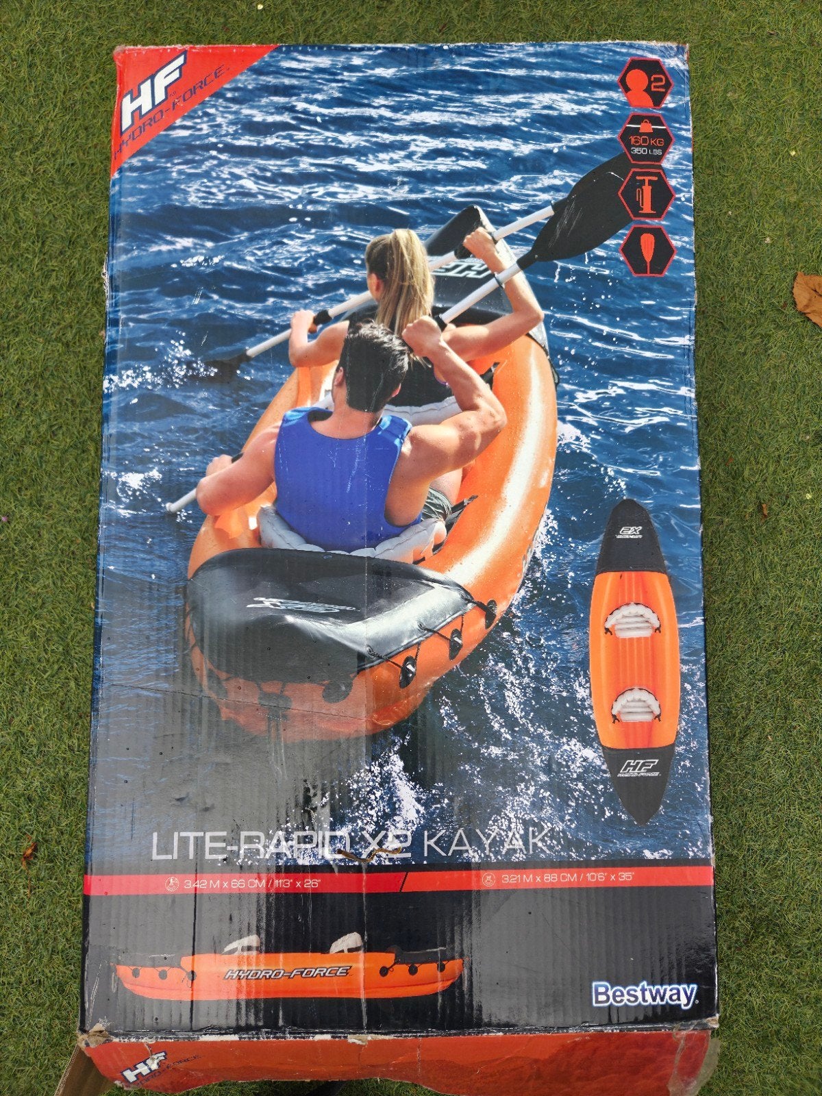 Hydro Force Lite Rapid x2 Opblaasbare Kajak Kano opblaasboot, Watersport en Boten, Kajaks, Ophalen of Verzenden, Opblaasbaar, Zo goed als nieuw