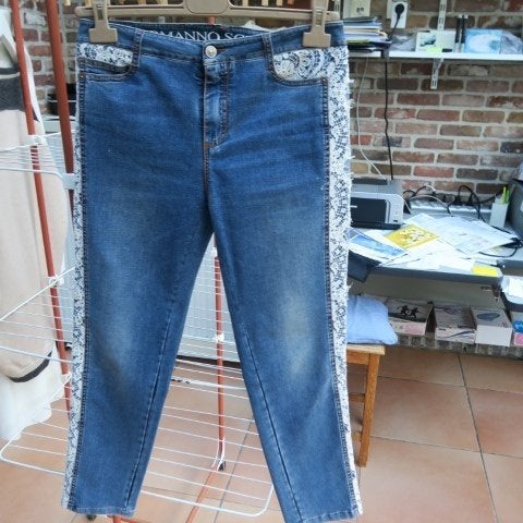 Jeans kant blauw Ermanno Scervino Jeans mt 38 (42it), Blauw, Ophalen of Verzenden, Zo goed als nieuw, W30 - W32 (confectie 38/40)