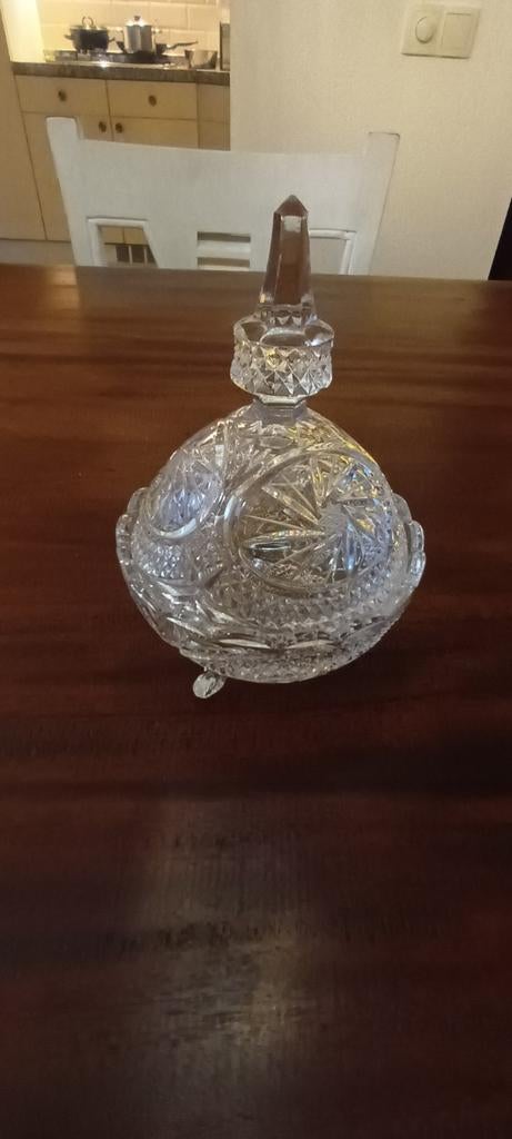 Prachtige kristallen bonbonnière, Huis en Inrichting, Woonaccessoires | Stolpen, Ophalen of Verzenden, Nieuw