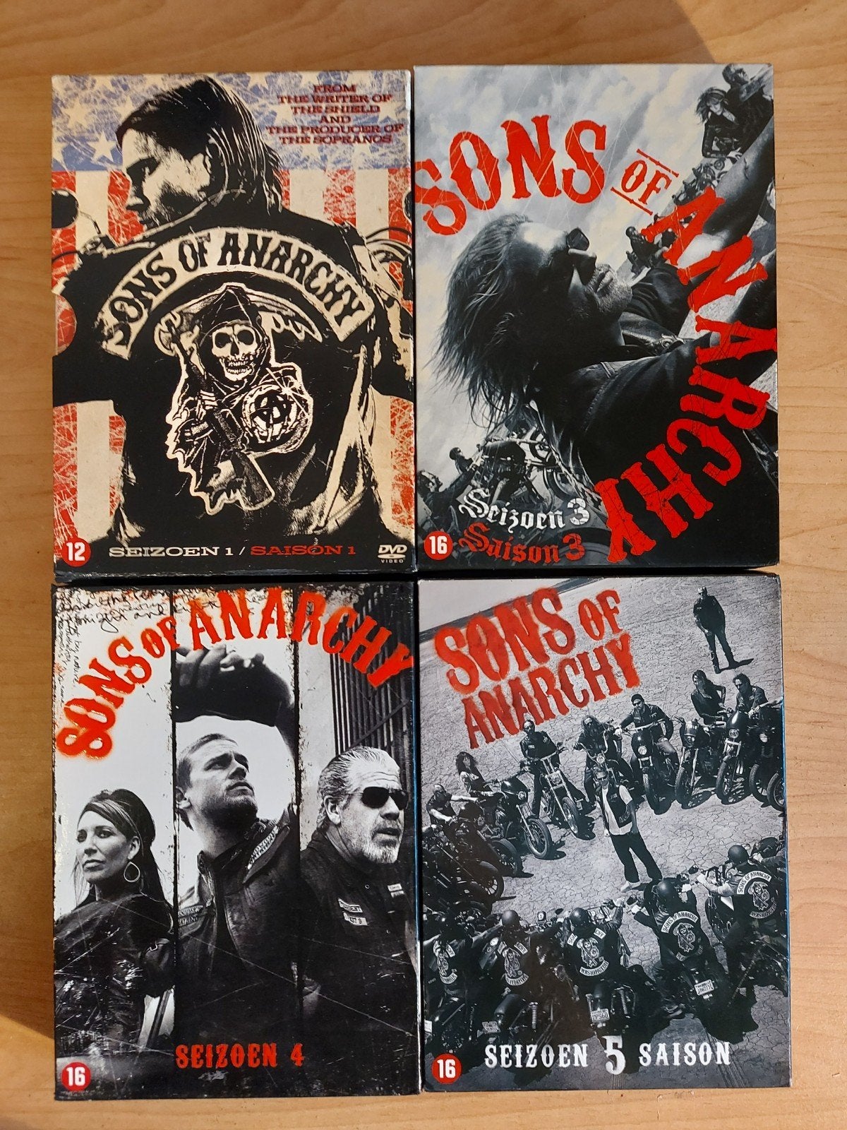 Sons of Anarchy - Seizoen 1,3,4 en 5 losse verkoop, Alle leeftijden, Ophalen of Verzenden, Zo goed als nieuw