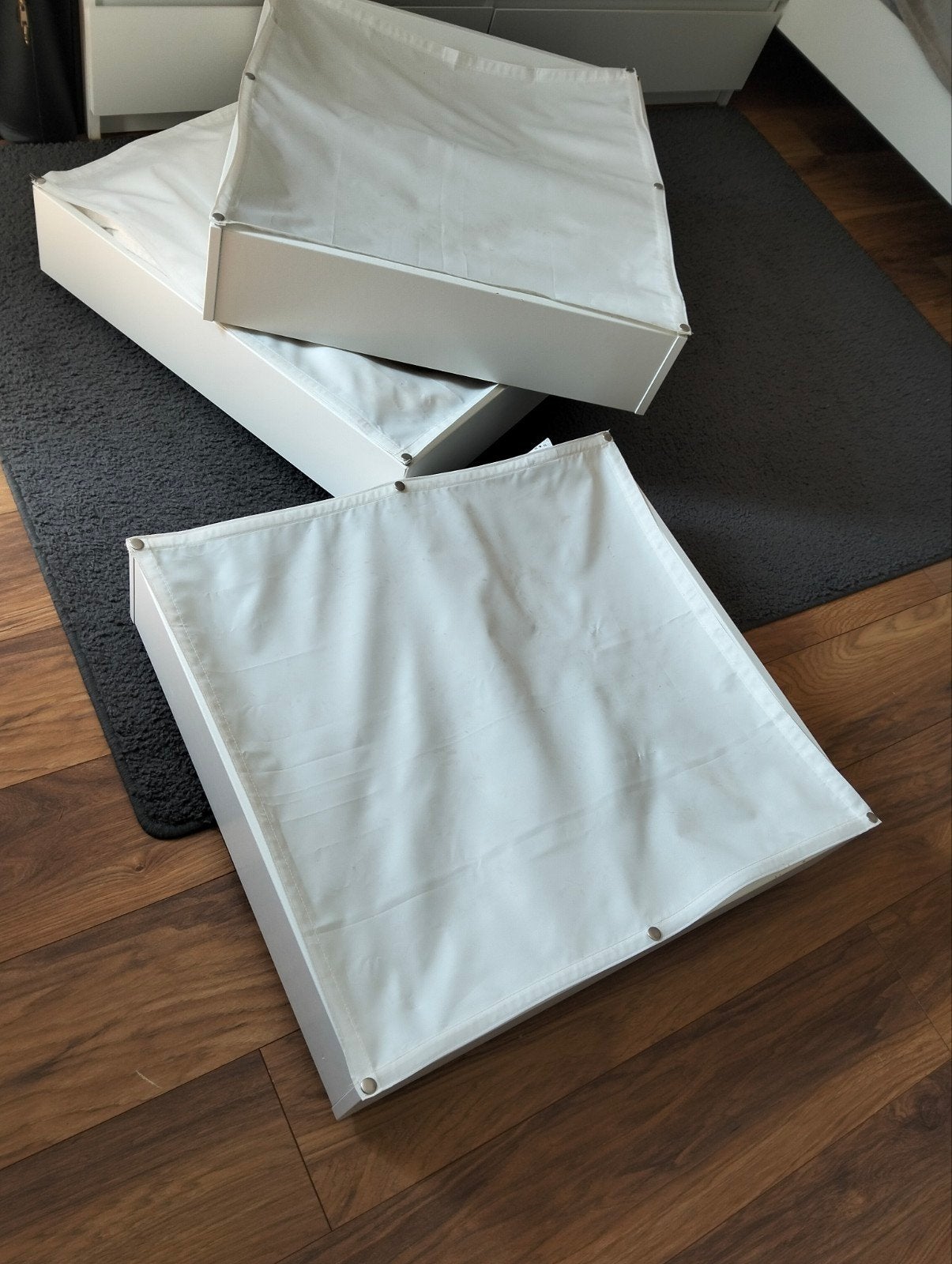 bedladen/bakken ikea, Ophalen, Eenpersoons, Wit, Hout
