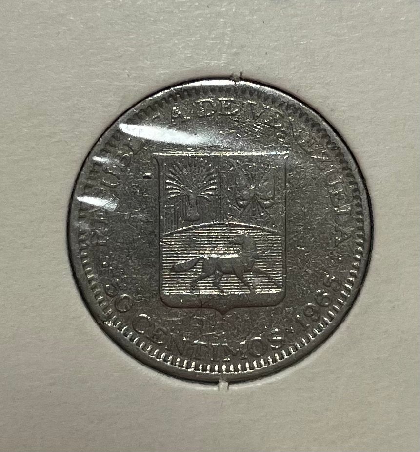 50 centimos Venezuela 1965, Ophalen of Verzenden, Zuid-Amerika