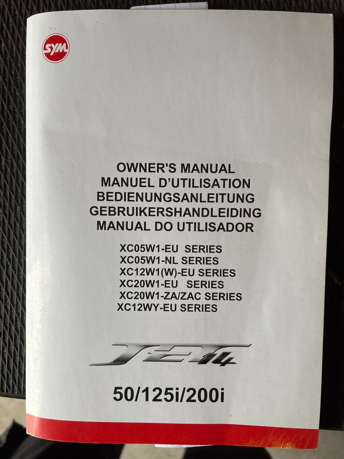 SYM Jet 4 Gebruikershandleiding (50/125i/200i), Ophalen of Verzenden, Gebruikt