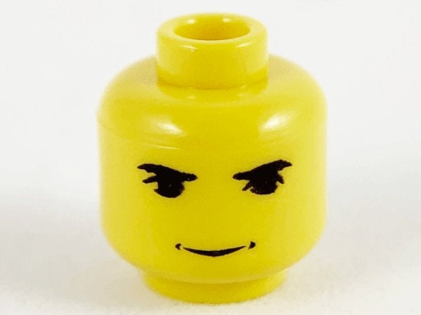 Lego Minifiguur Hoofd 3626px91 - Zwarte Wenkbrauwen, Gebruikt, Lego, Harry Potter, Ophalen of Verzenden