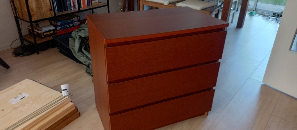 Ladenkast Malm Ikea bruin, Ophalen, Gebruikt, 50 tot 100 cm, 3 of 4 laden