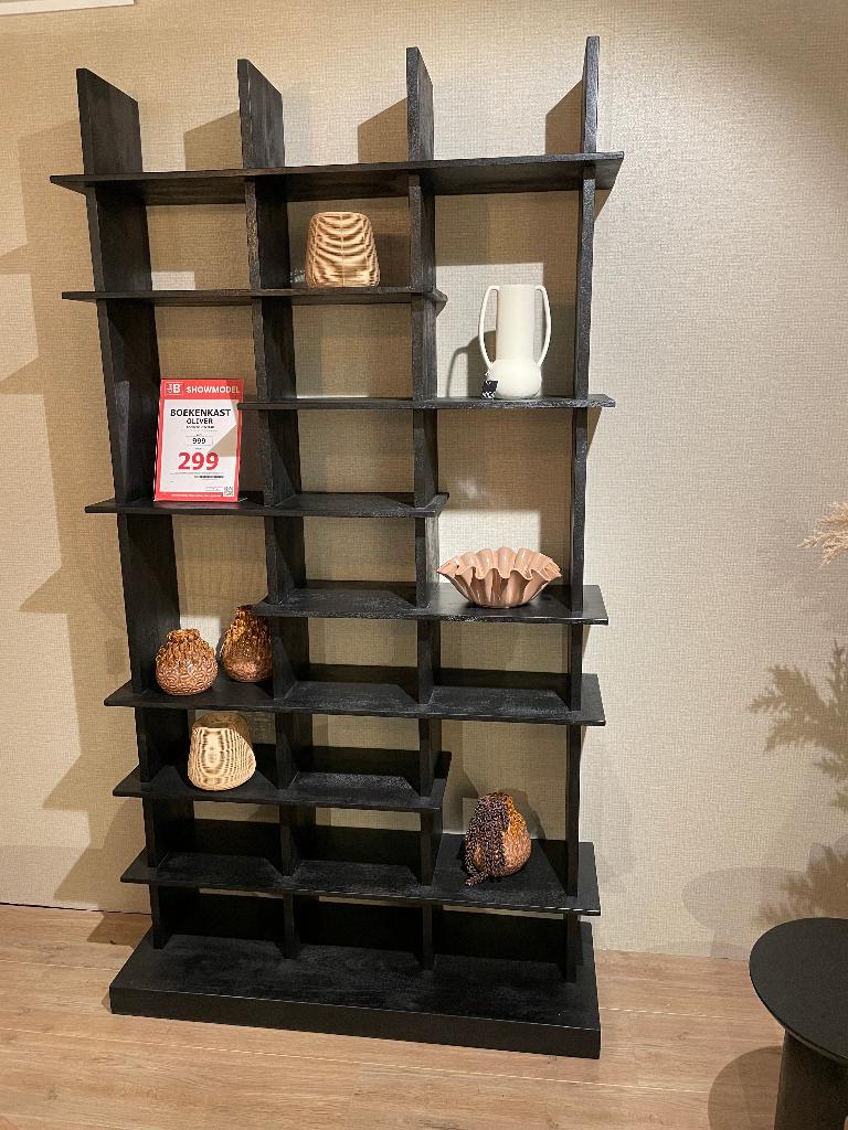 Showmodel Boekenkast Oliver, Ophalen, Met plank(en), 100 tot 150 cm, 200 cm of meer