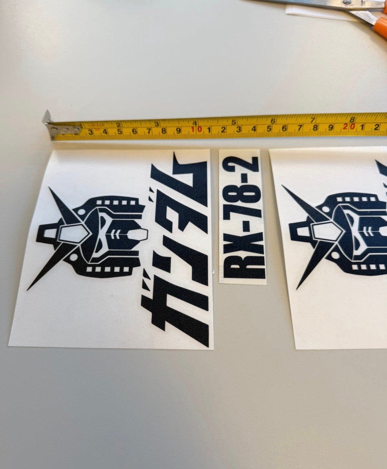 Gundam RX-78-2 Sticker Set Anime Decals 3 Zwart Wit stickers, Ophalen of Verzenden, Nieuw