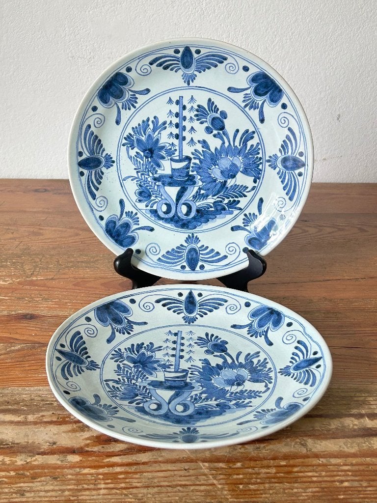 Twee Wandborden -  Oud Delft Nijmegen - Delfts Blauw, Ophalen of Verzenden