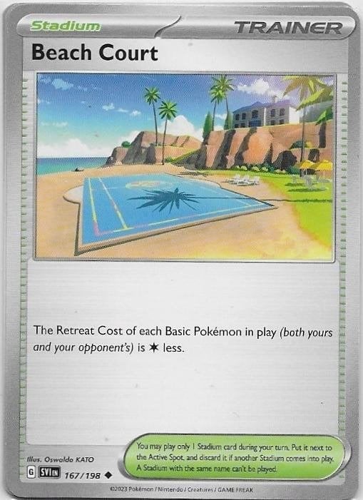 Scarlet & Violet,  Beach Court [uncommon] 167/198, Verzenden, Nieuw, Losse kaart