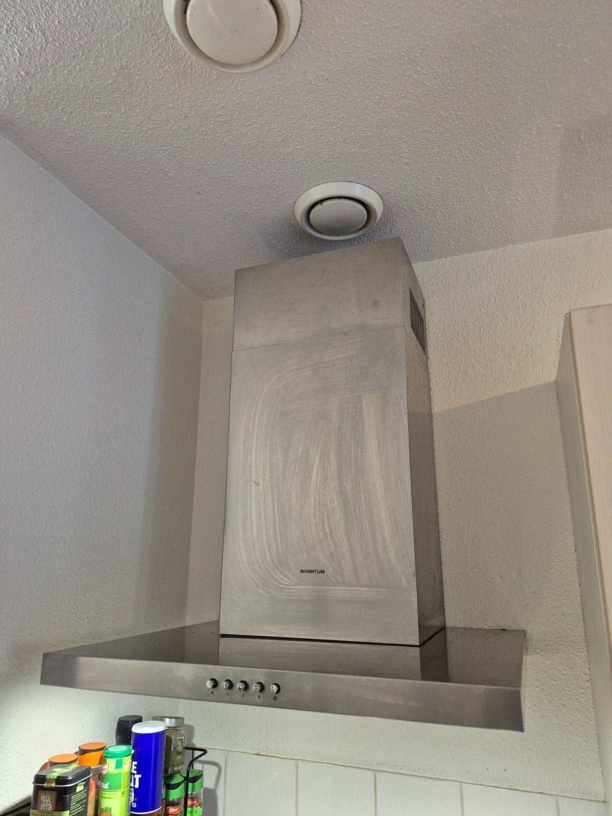 Inventum AKB6004RVS Afzuigkap met koolstoffilters, Witgoed en Apparatuur, Ophalen, Gebruikt, Eilandschouwkap, Vrijstaand