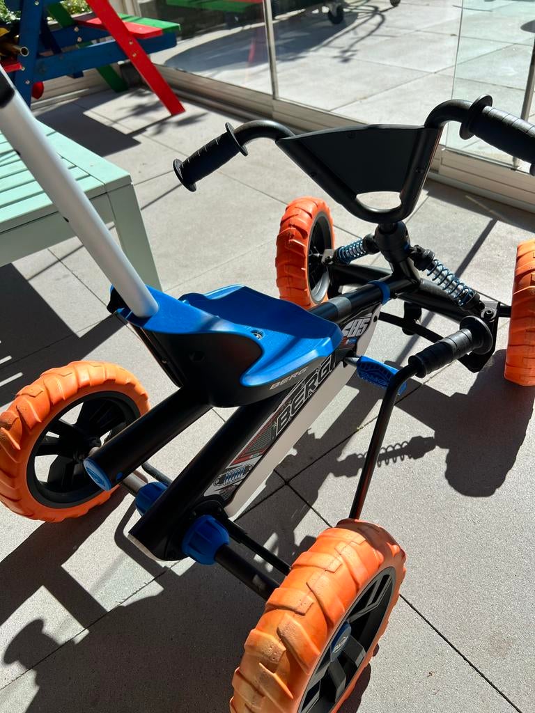 BERG Biky loopfiets met duwstang - Oranje/Blauw, Ophalen, Gebruikt, Berg