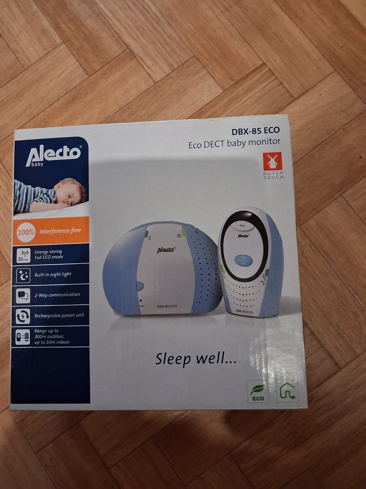 Alecto DBX-85 ECO DECT Babyfoon - Zo goed als nieuw, Ophalen, Zo goed als nieuw, 250 meter of meer, Terugspreekfunctie