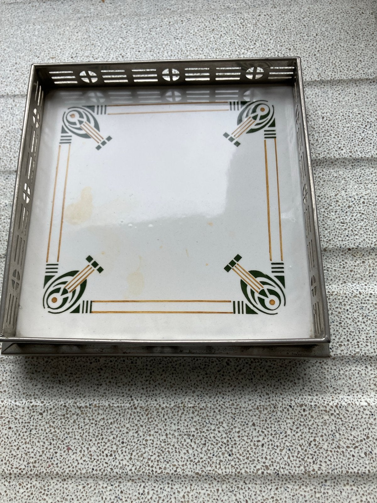 Chris van der Hoef art deco onderzetter, Ophalen of Verzenden
