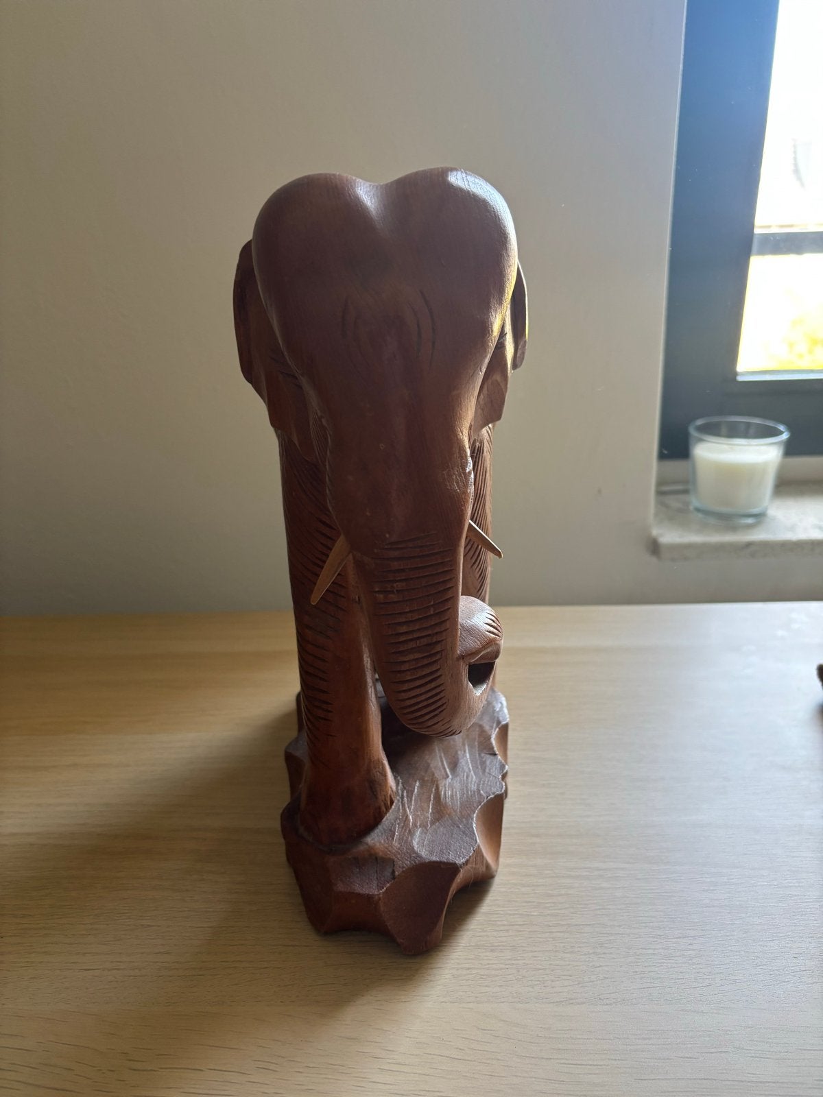 Grote handgesneden houten olifant, ca. 30 cm hoog, Ophalen, Houtsnijwerk, 20 - 50 cm, Hout
