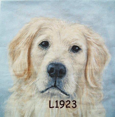 Servetten decoupage/bullet journal * Hond L1923, Verzenden, Nieuw