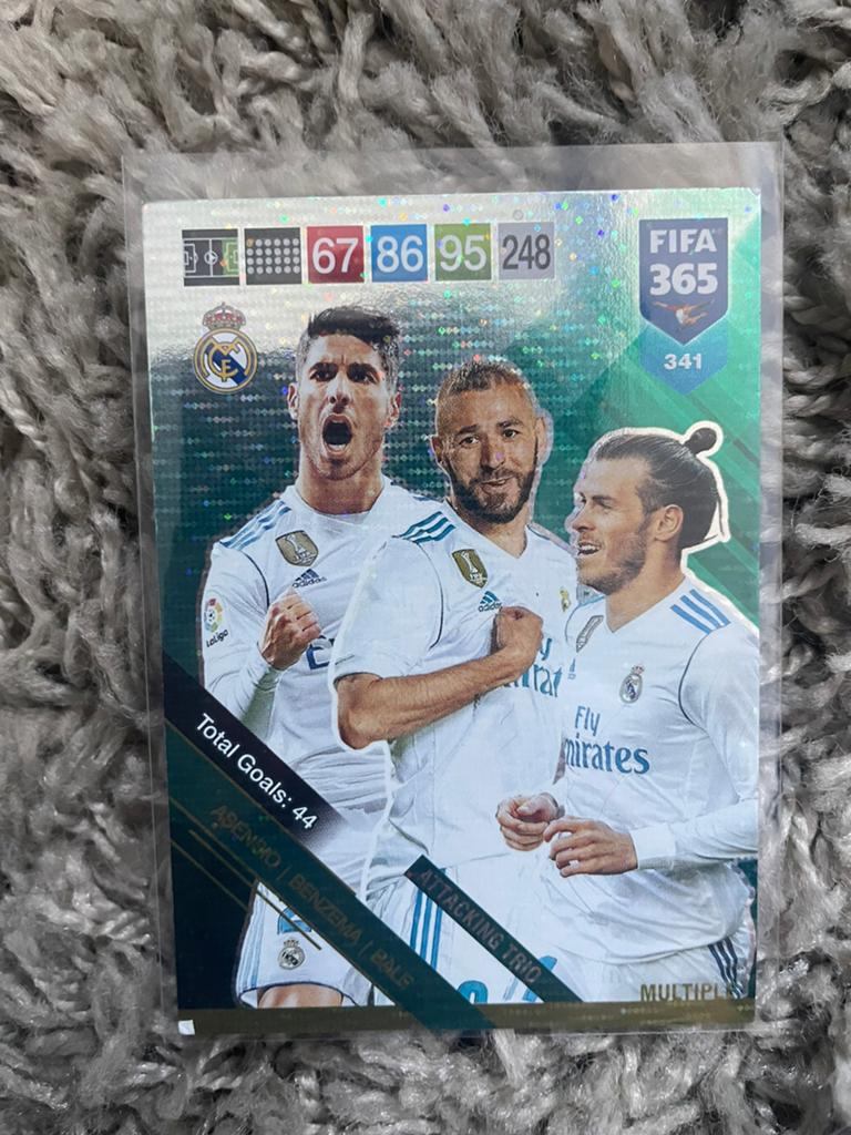 Adrenalyn 2019 Trio Asencio, Benzema en Bale, Ophalen of Verzenden, Zo goed als nieuw, Plaatje