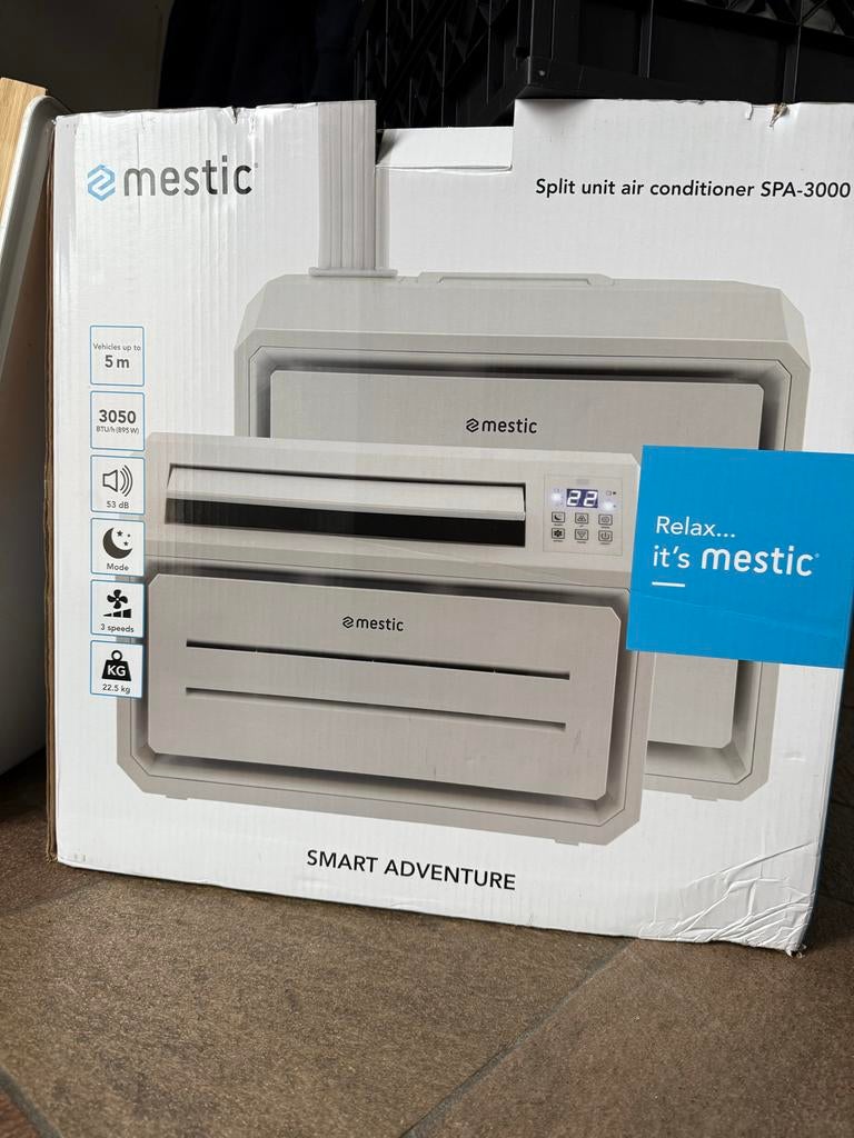Mestic Split Unit Caravan Airco SPA-3000, Witgoed en Apparatuur, Airco's, Ophalen, Minder dan 60 m³, 3 snelheden of meer, Zo goed als nieuw