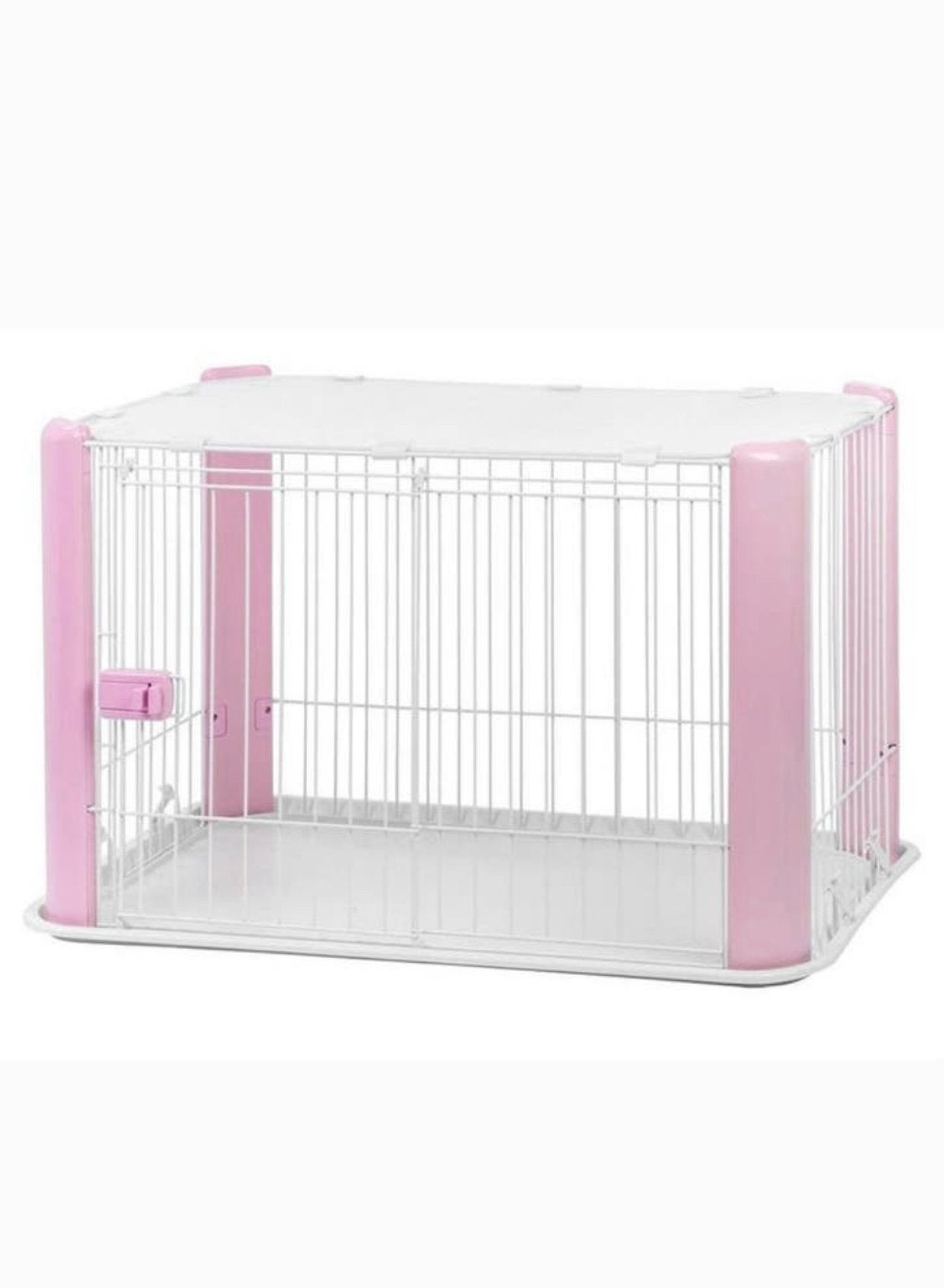 4 roze hondenbenches puppyrens Iris Ohyama, Ophalen, Gebruikt