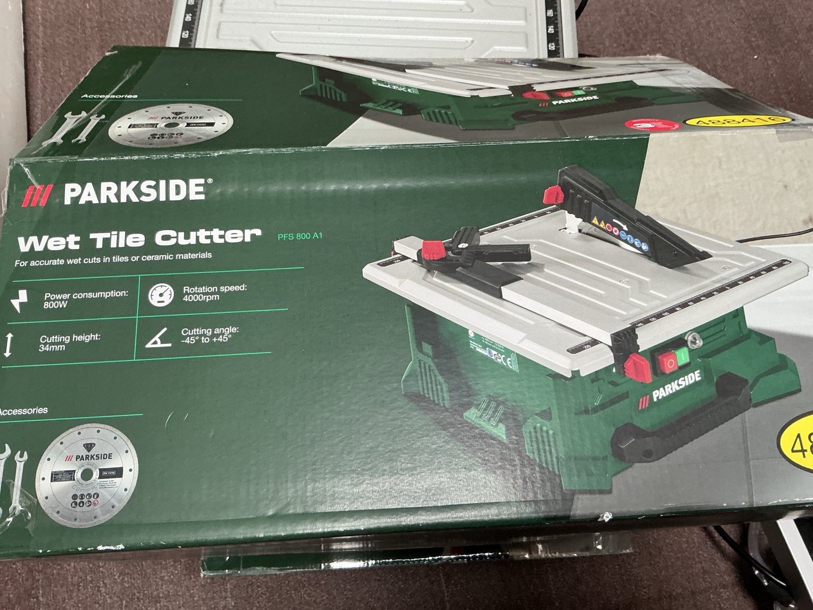 Parkside Tegelsnijder machine - Zo goed als nieuw, Doe-het-zelf en Verbouw, Ophalen, Zo goed als nieuw, Overige typen